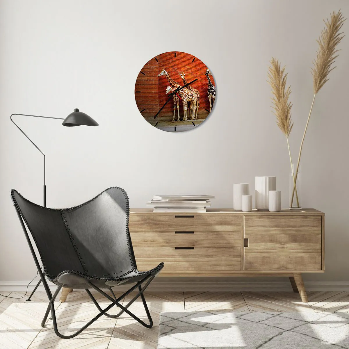 Wanduhr - Glasuhr - Sehen Sie Akazien? - 40x40 cm