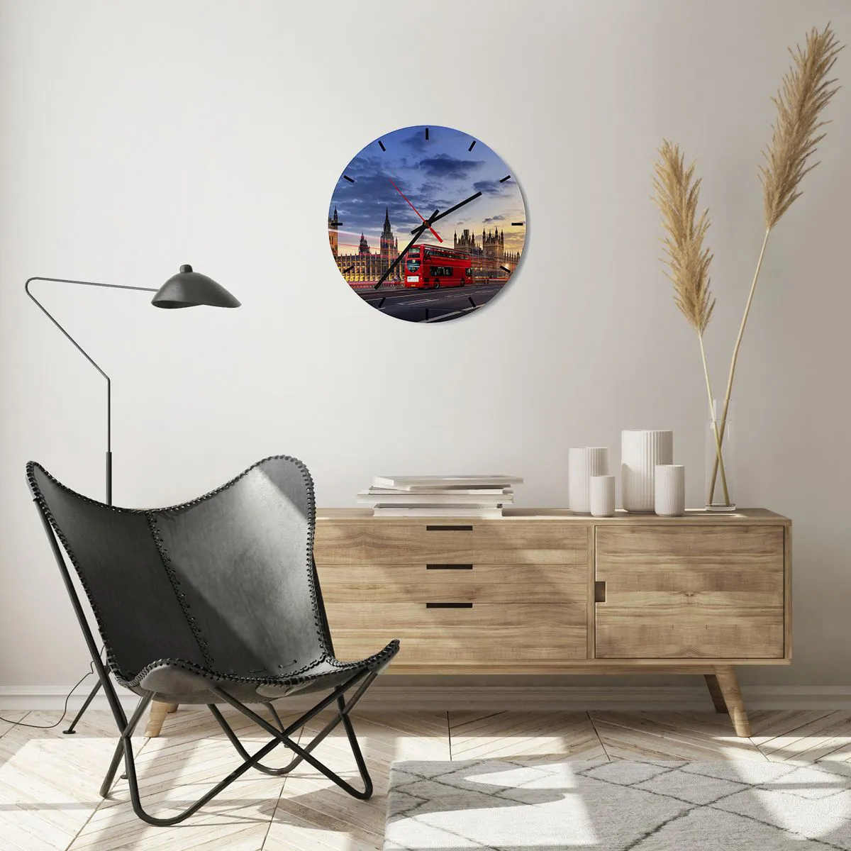 Reloj de pared - Reloj de vidrio - Lo más característico - 40x40 cm