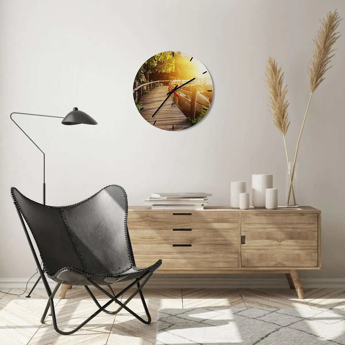 Wanduhr - Glasuhr - Noch eine Wendung, ein weiteres Wunder - 40x40 cm