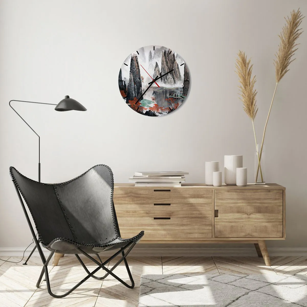 Ceas de perete - Ceas pe sticlă - Gardieni puternici - 40x40 cm