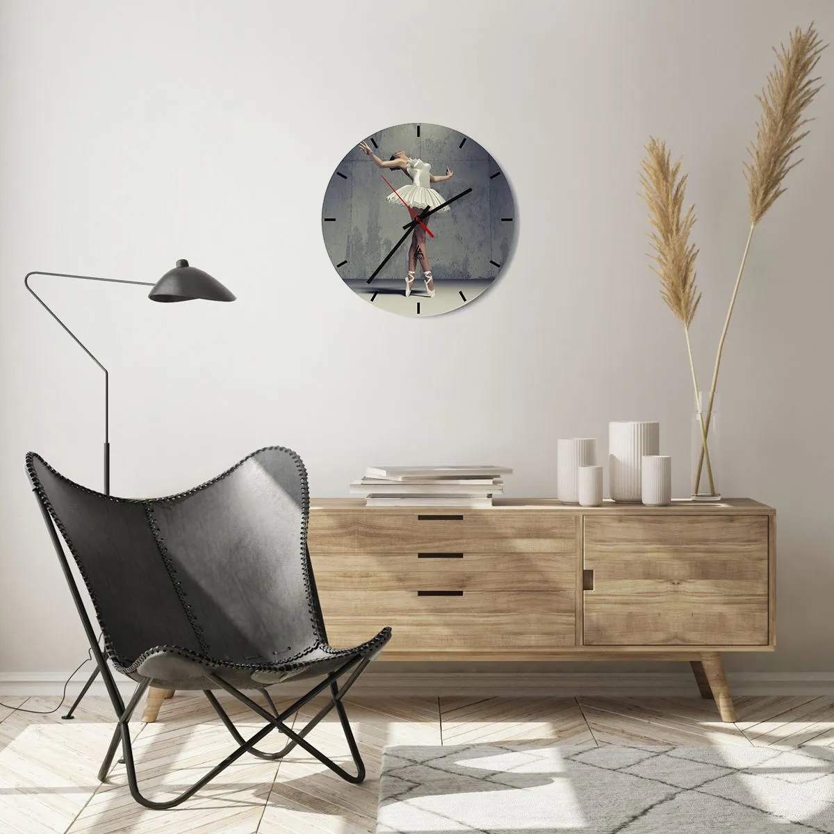 Nástěnné hodiny - Lehce jako pták - 40x40 cm