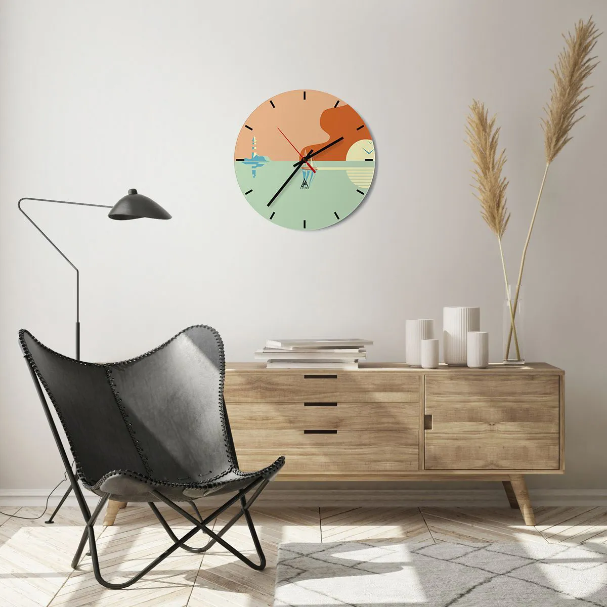 Vægur, Uret - Det perfekte havlandskab - 40x40 cm