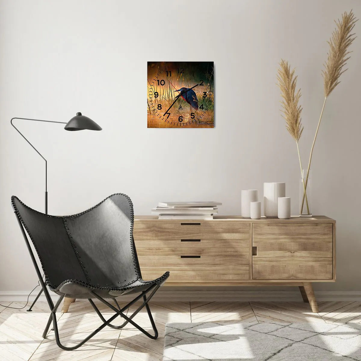 Wanduhr - Glasuhr - Komm, gib mir eine Pause mit diesen Fotos - 30x30 cm