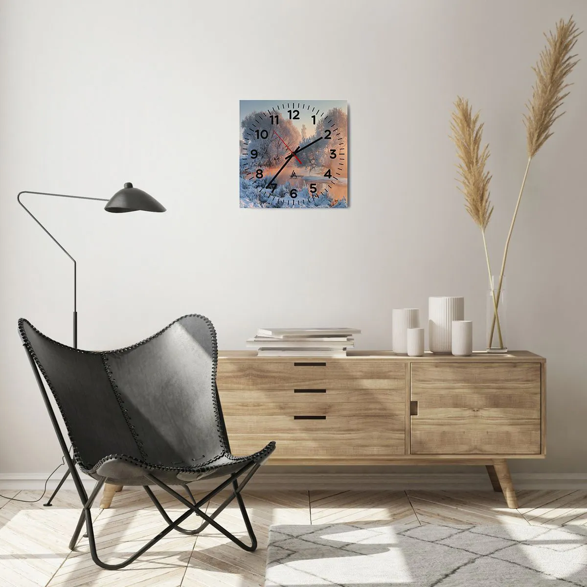 Nástenné hodiny - Všetko sa leskne v slnečnom kryštáli - 30x30 cm