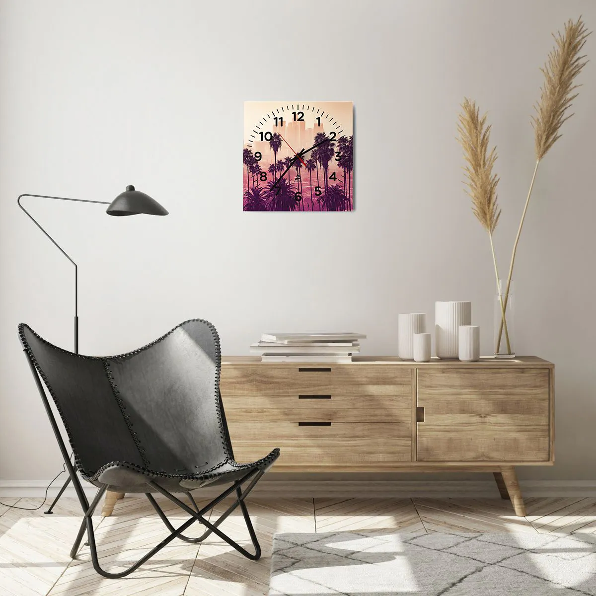 Horloge murale - Pendule murale - Paysage californien - 30x30 cm