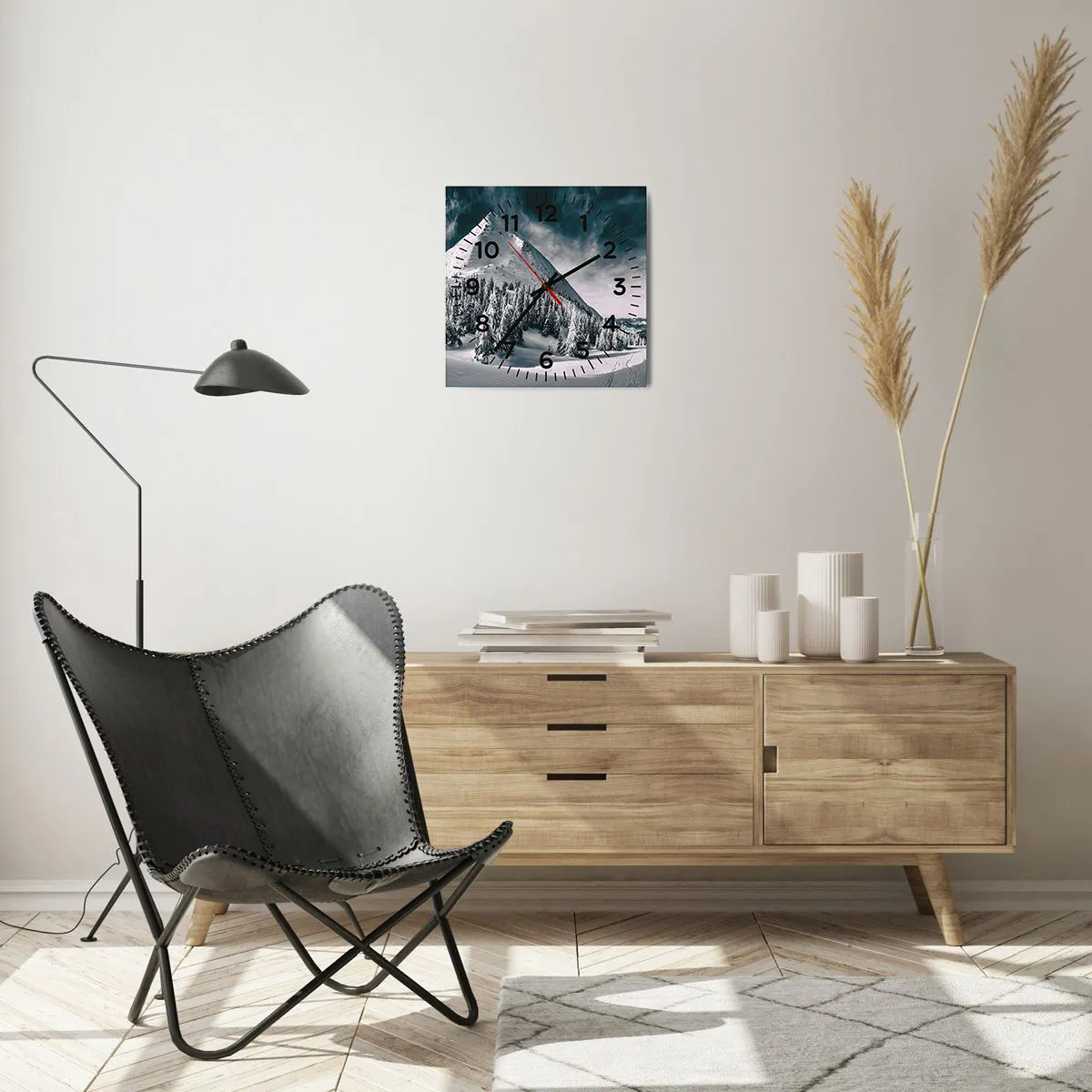 Zegar ścienny - Kraina śniegu i lodu - 30x30 cm