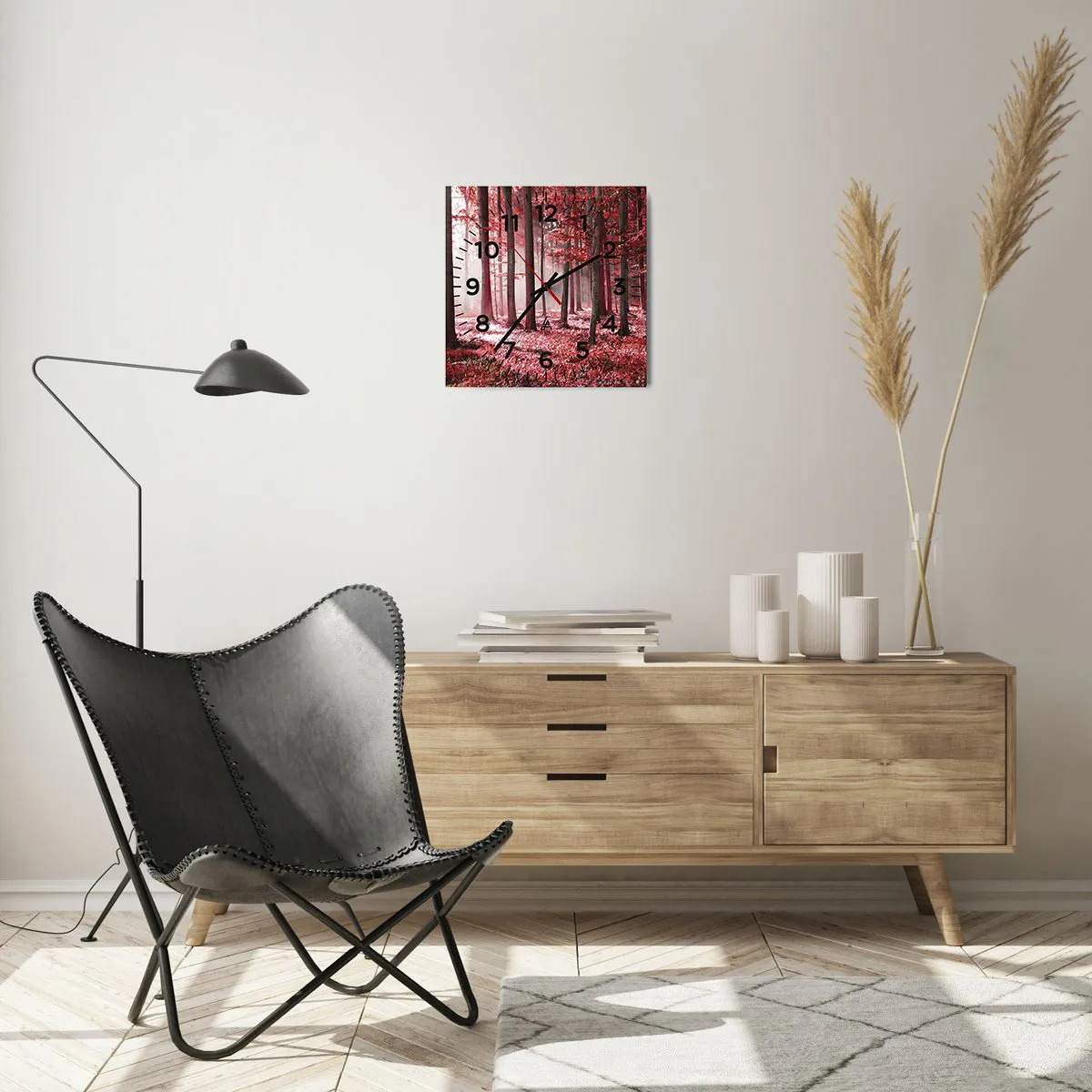 Reloj de pared - Reloj de vidrio - Rojo como el que más - 30x30 cm