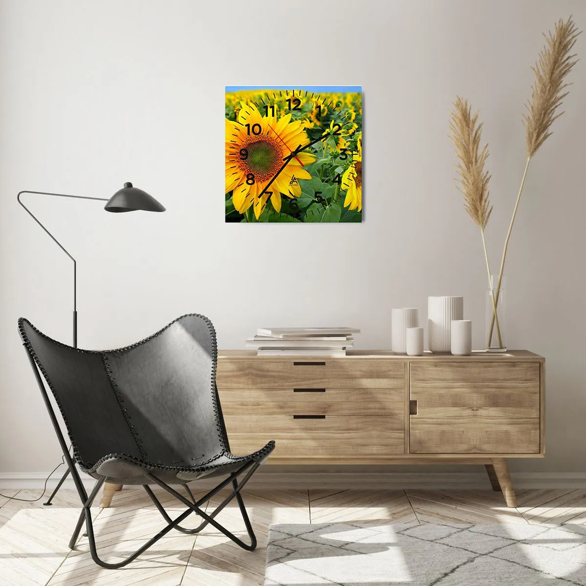 Nástěnné hodiny - Zahořely stovky sluncí - 40x40 cm