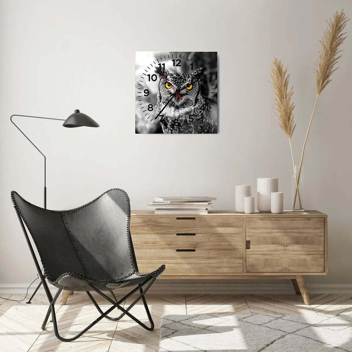 Wanduhr - Glasuhr - Nichts wird sich verstecken - 40x40 cm