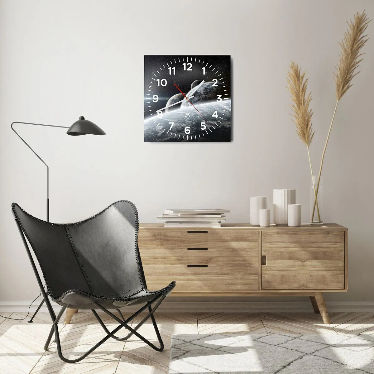 Nástěnné hodiny - Vesmírná hudba sfér - 40x40 cm