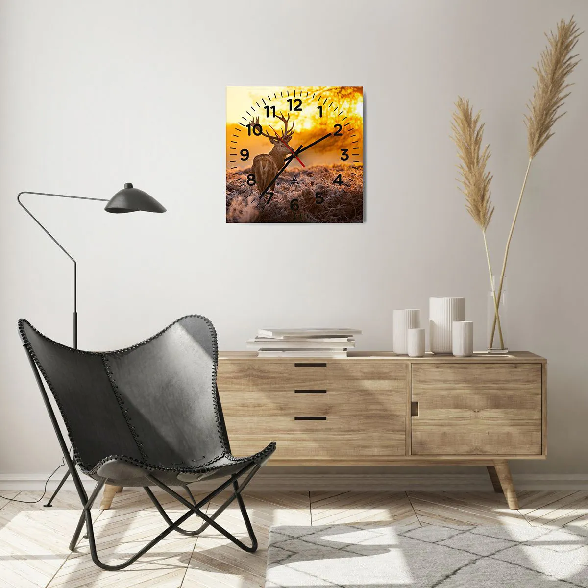 Falióra, Óra - Az őszi erdő királya - 40x40 cm