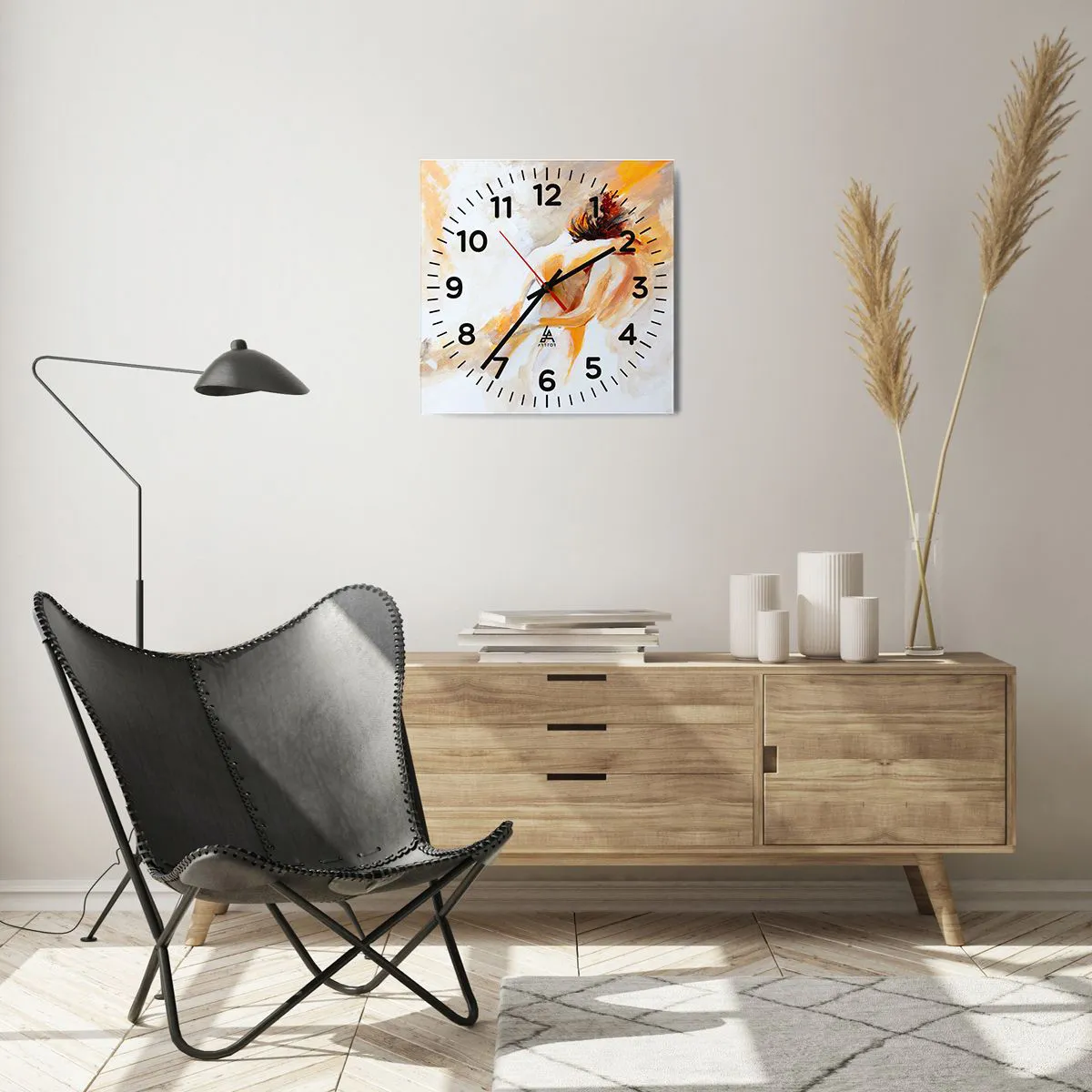 Nástenné hodiny - Blízkosť v nebi - 40x40 cm