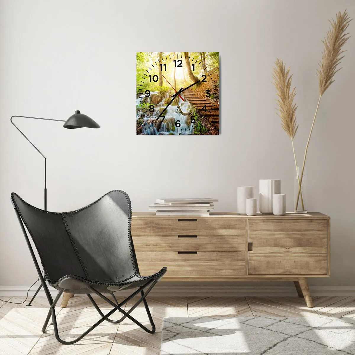 Zegar ścienny - Upragniony chłód - 40x40 cm