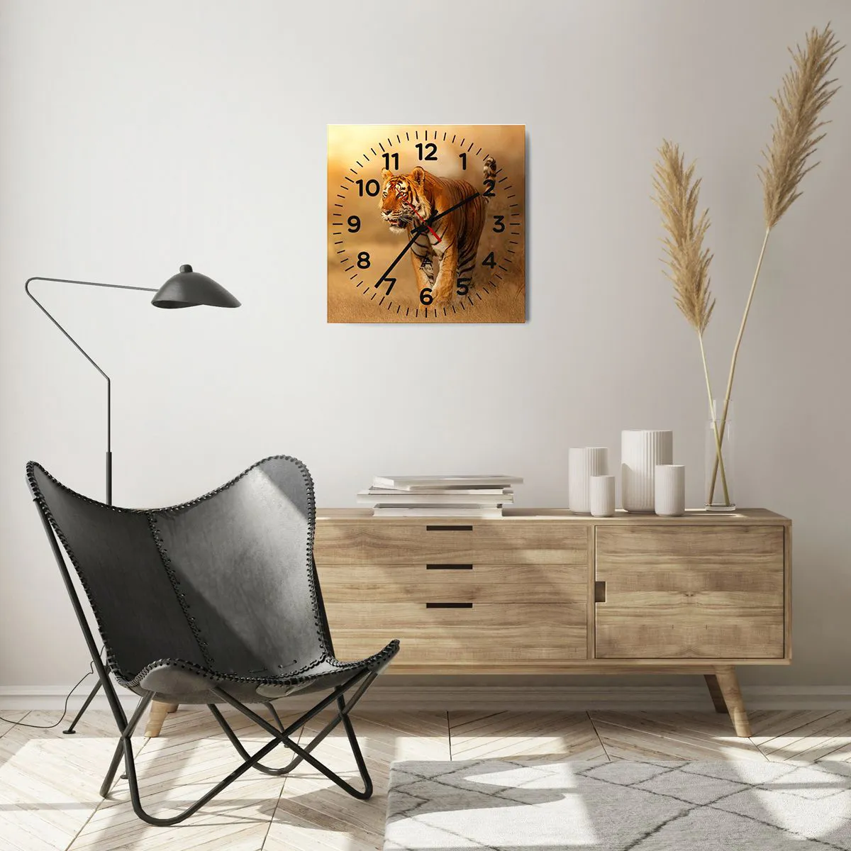 Zegar ścienny - Przed atakiem - 40x40 cm