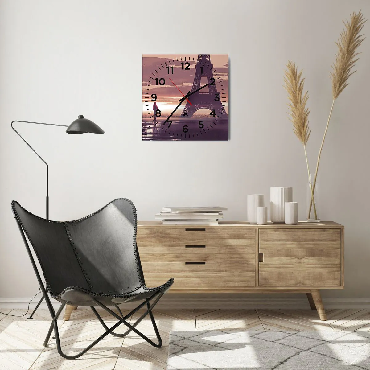 Ceas de perete - Ceas pe sticlă - Doar ele două - 40x40 cm