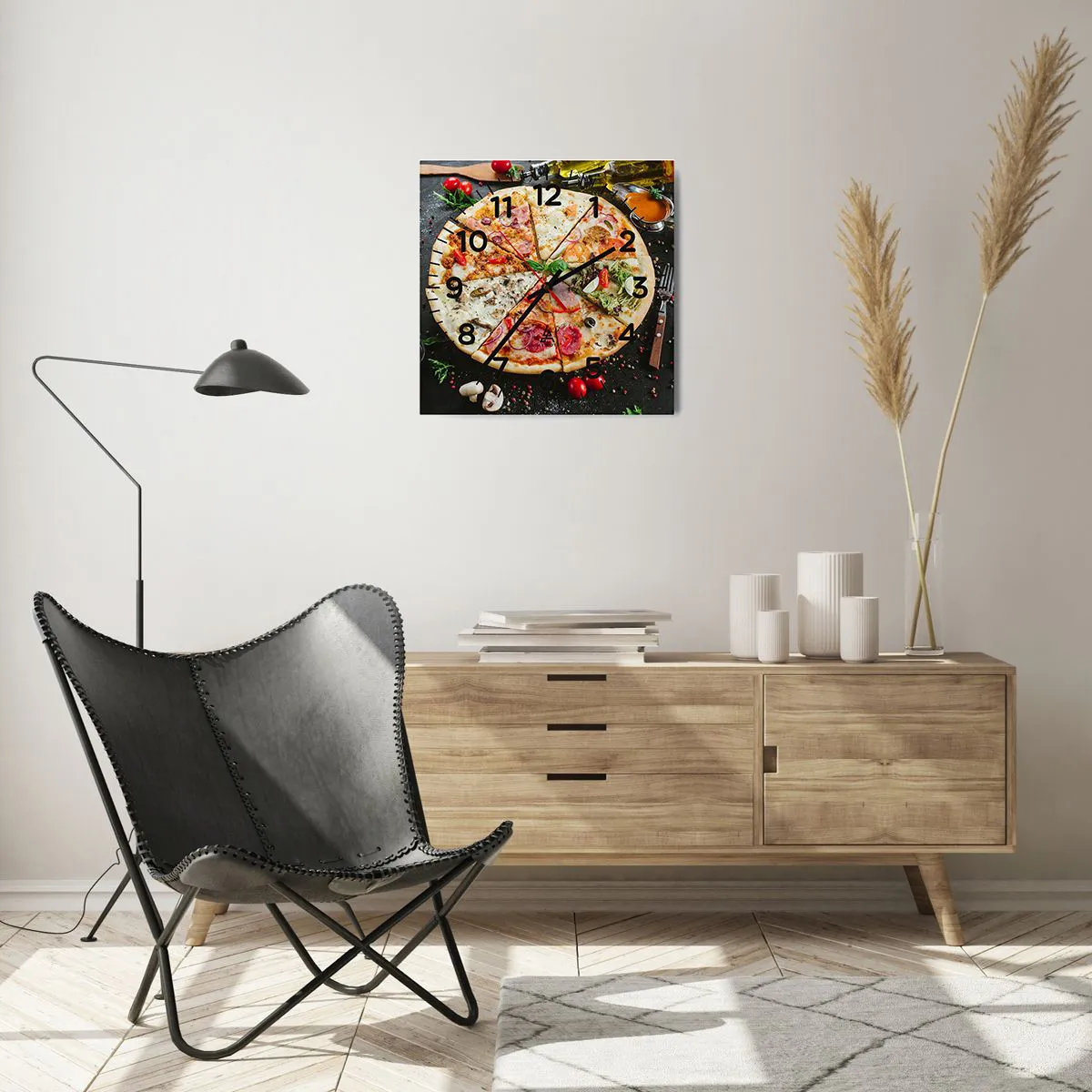 Wanduhr - Glasuhr - Eine Reihe von Geschmacksrichtungen - 40x40 cm