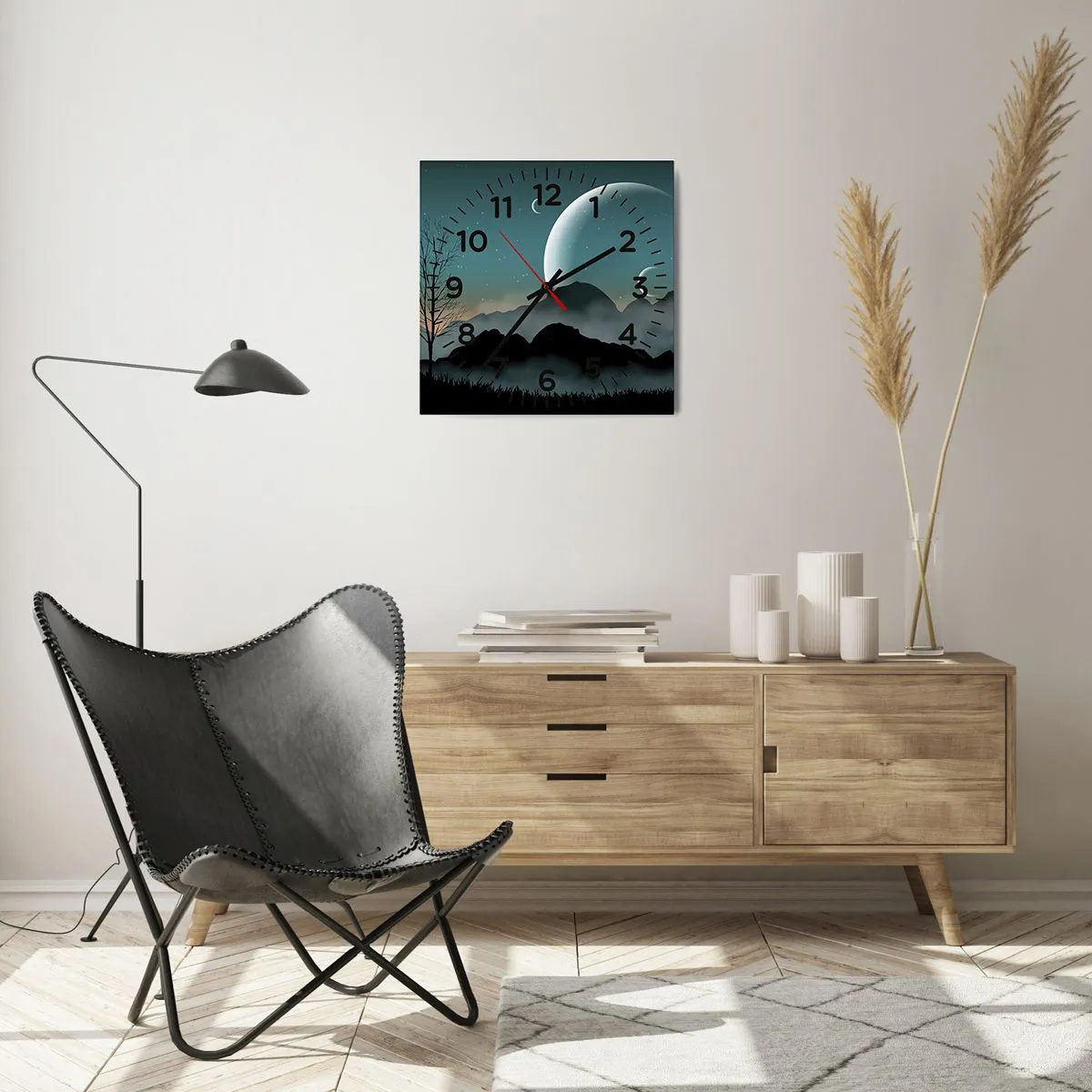 Horloge murale - Pendule murale - Carnaval de la nuit étoilée - 40x40 cm