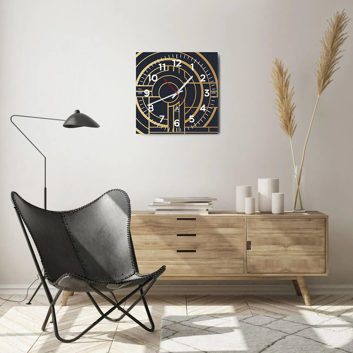 Ceas de perete - Ceas pe sticlă - Întoarcerea lucrurilor - 40x40 cm