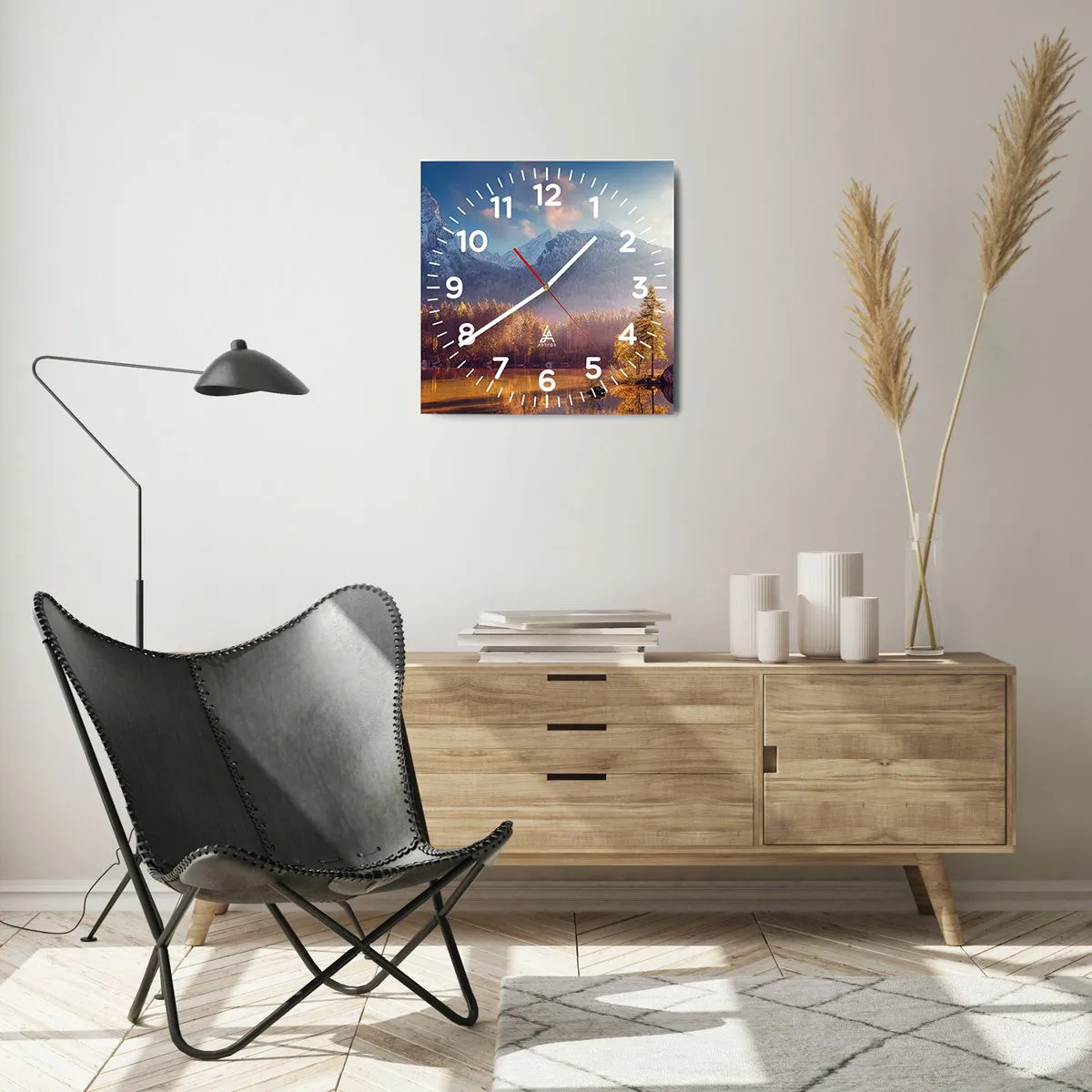 Zegar ścienny - W górach i dolinach - 40x40 cm