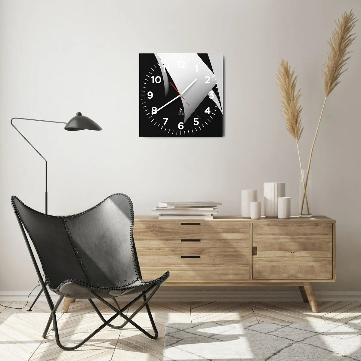 Vægur, Uret - Lysflader fra skyggernes dybder - 40x40 cm