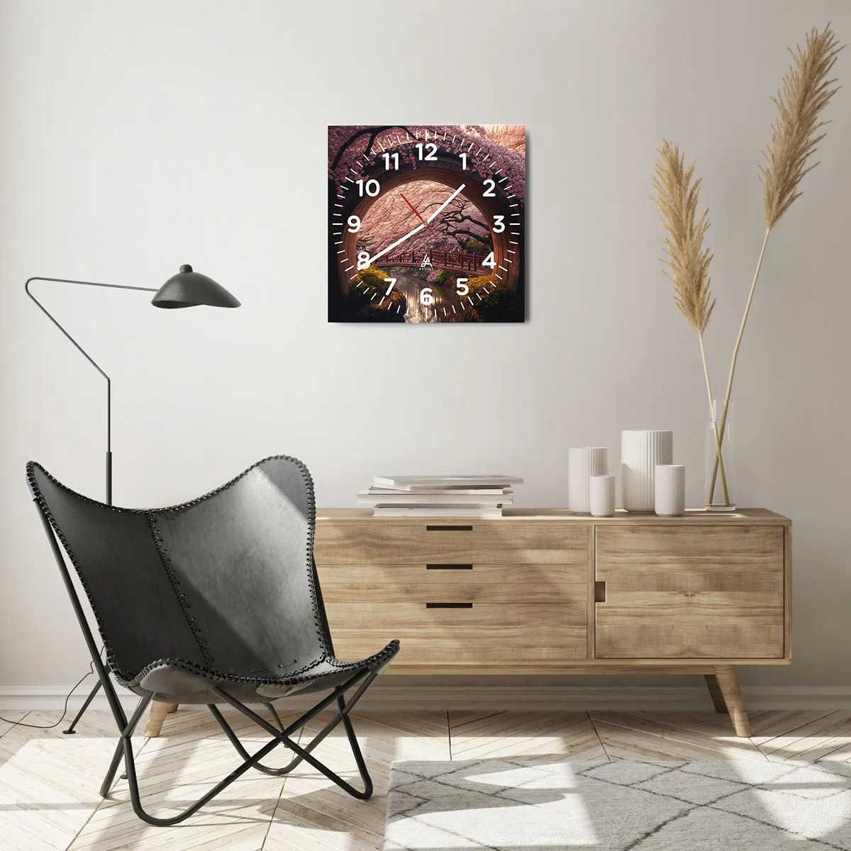 Falióra, Óra - Japán tavasz - 40x40 cm