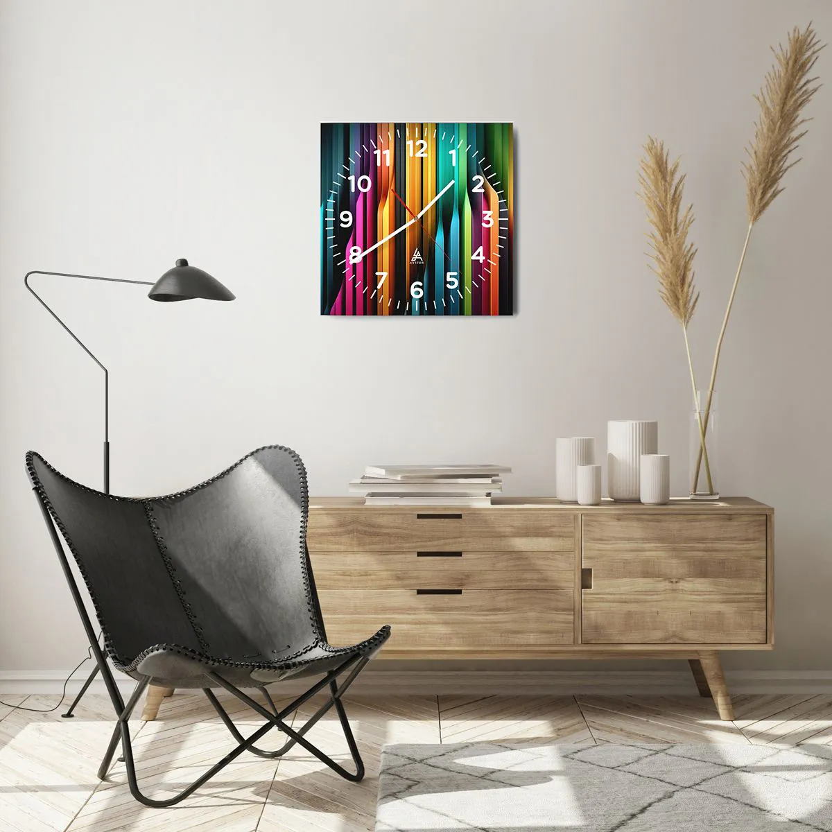 Nástenné hodiny - Svetelný organ - 40x40 cm