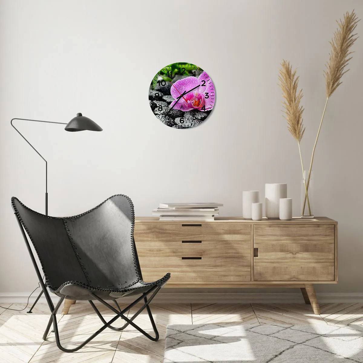 Relógio de parede - Relógio em vidro - Como um coração aberto - 30x30 cm