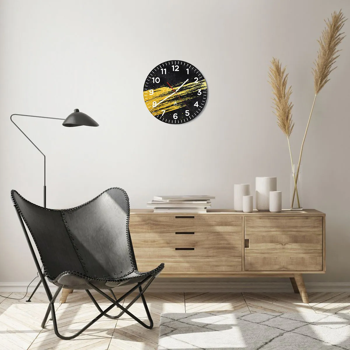 Wanduhr - Glasuhr - Sprung in den Hyperraum - 30x30 cm