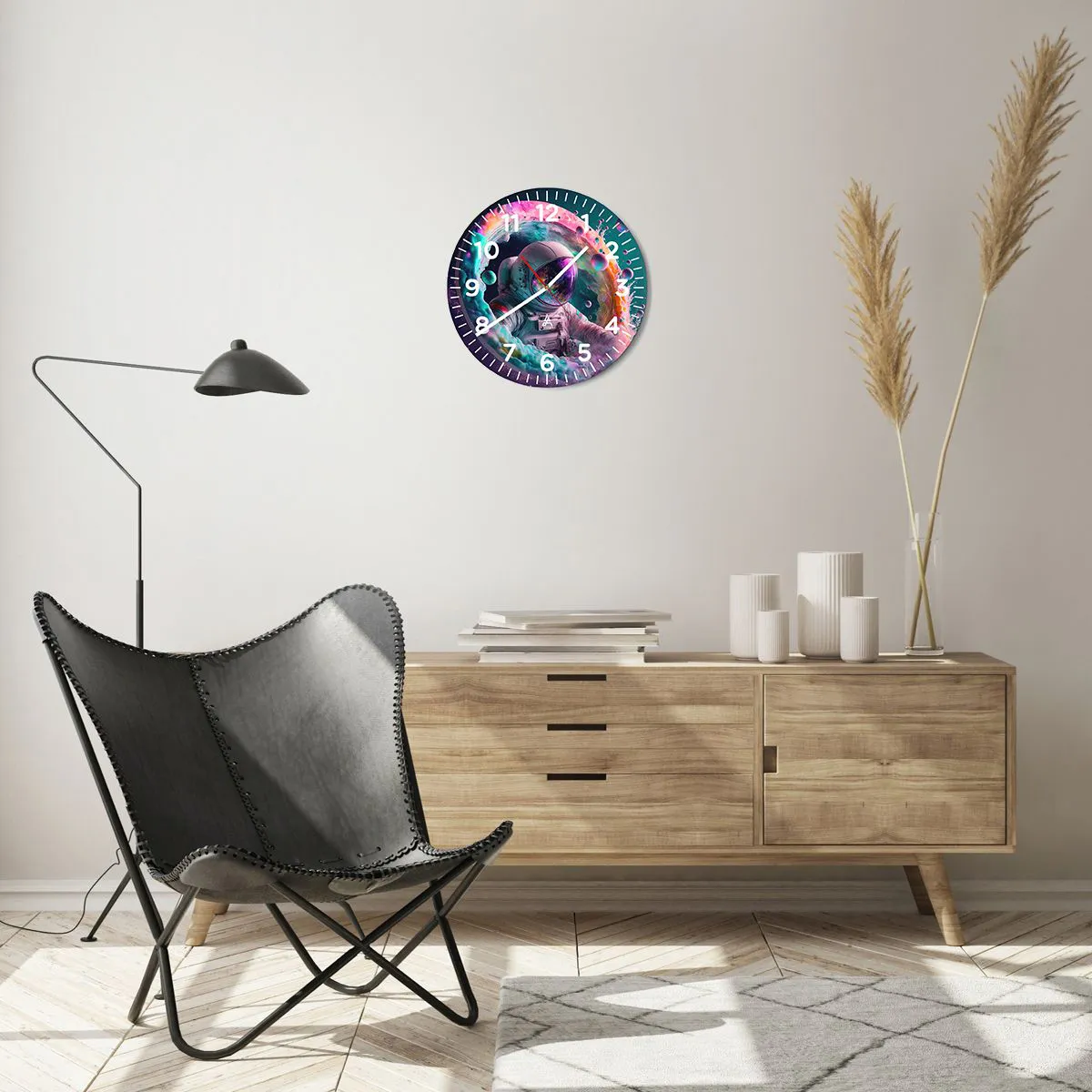 Wanduhr - Glasuhr - Sternentor - 30x30 cm