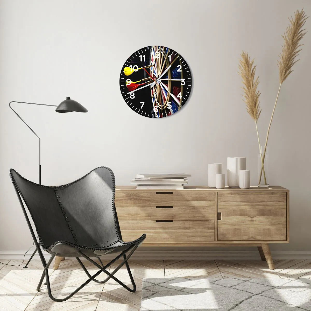 Relógio de parede - Relógio em vidro - Direto ao ponto - 40x40 cm