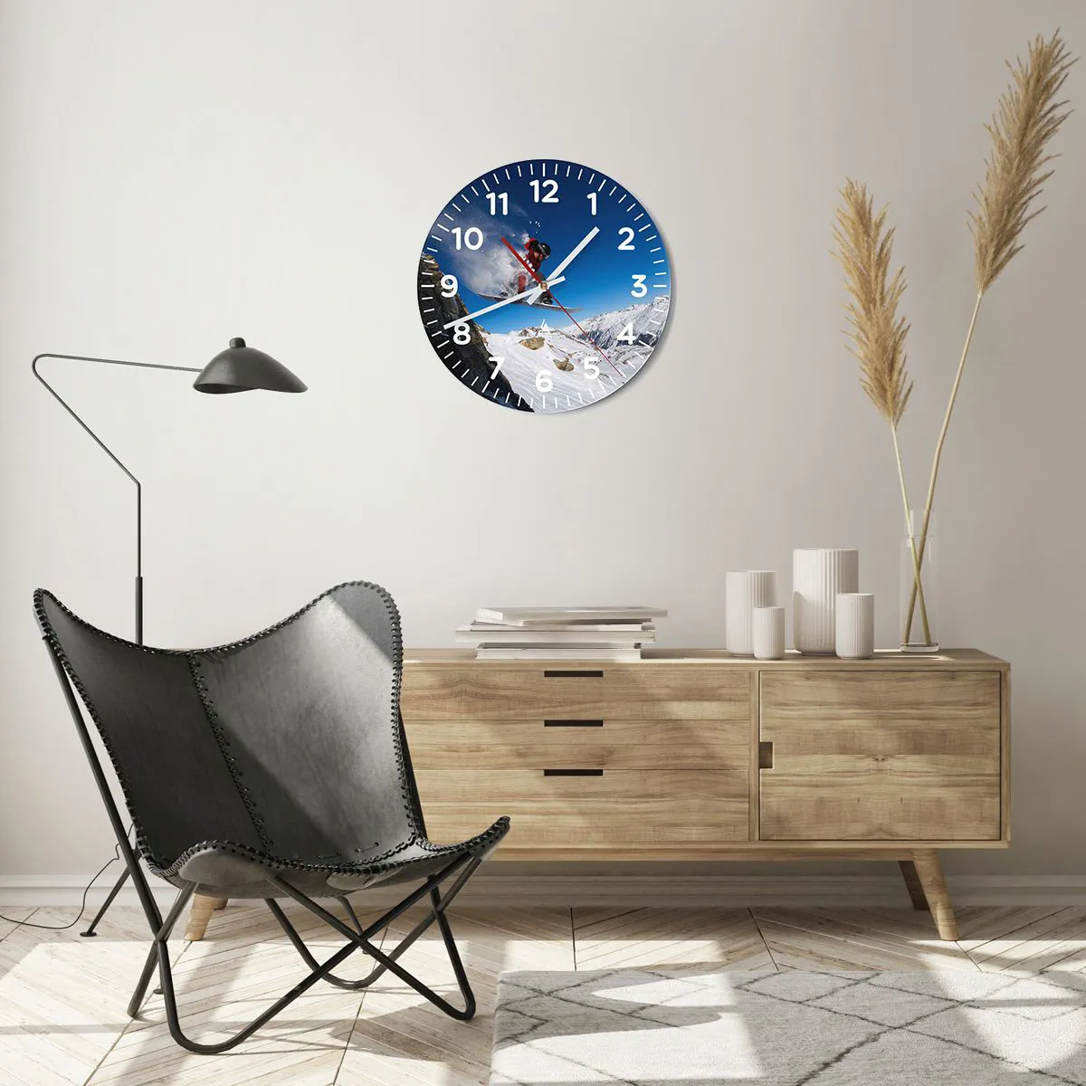 Reloj de pared - Reloj de vidrio - Y te convertiste en parte del lugar - 40x40 cm