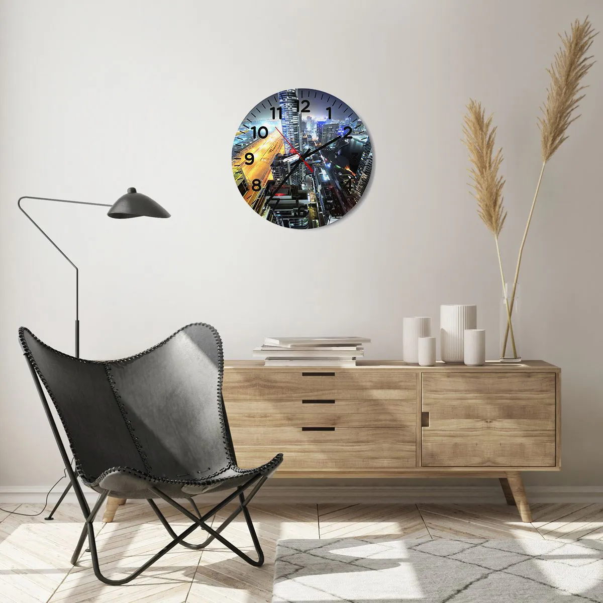 Wanduhr - Glasuhr - Ein Wunder in der Wüste - 40x40 cm