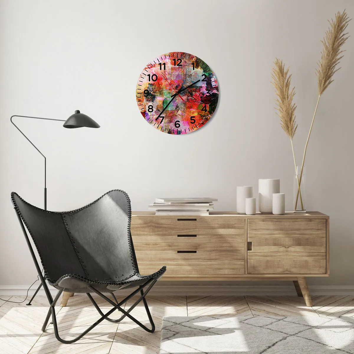 Vægur, Uret - En rejse gennem de forskellige - 40x40 cm