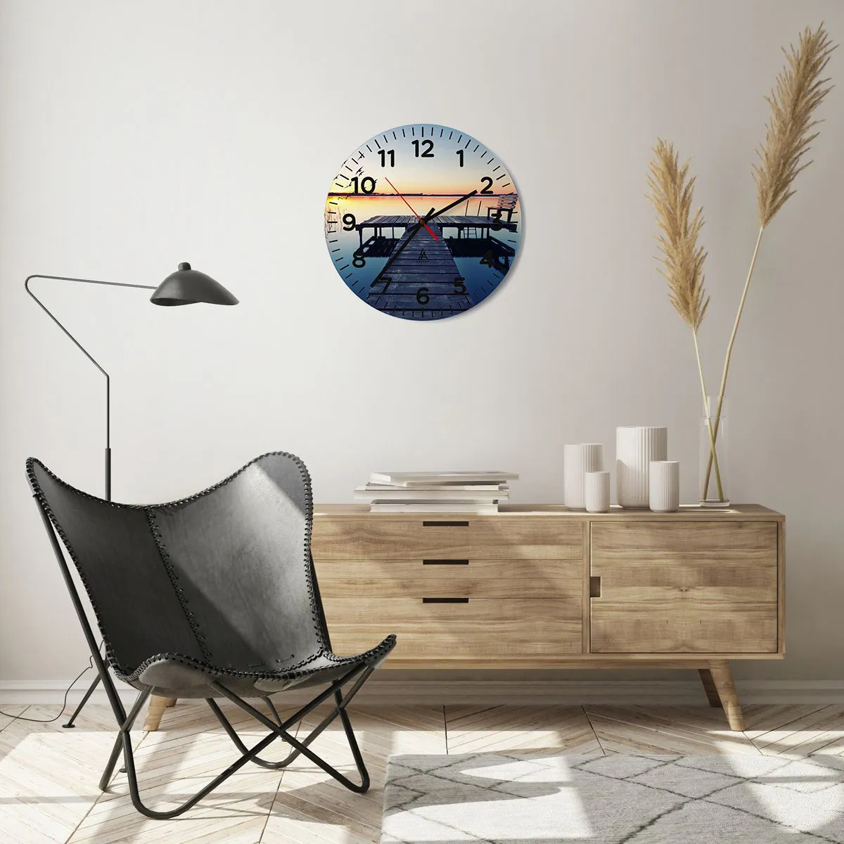 Wanduhr - Glasuhr - Das war ein guter Tag - 40x40 cm