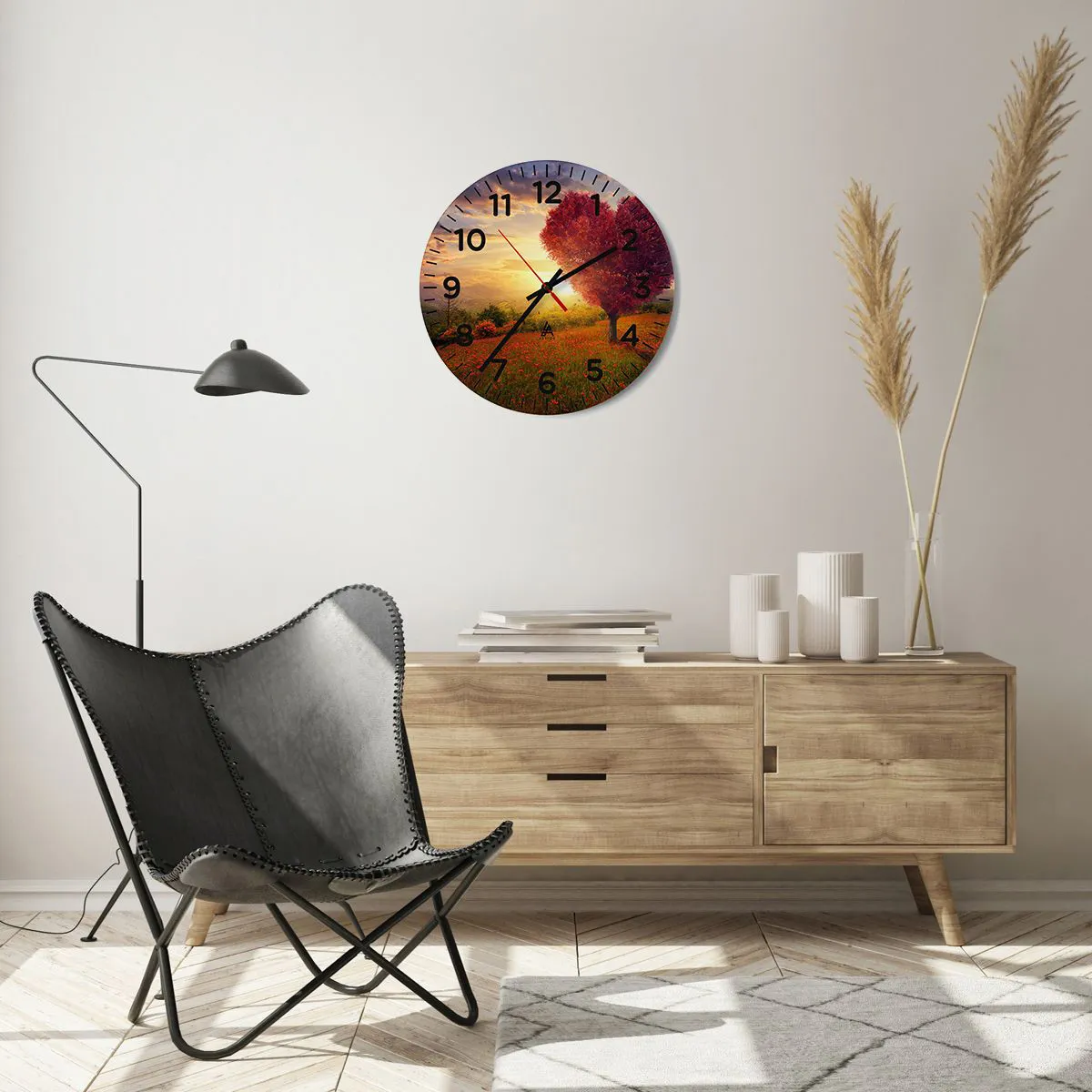 Vægur, Uret - Det griber om hjertet - 40x40 cm