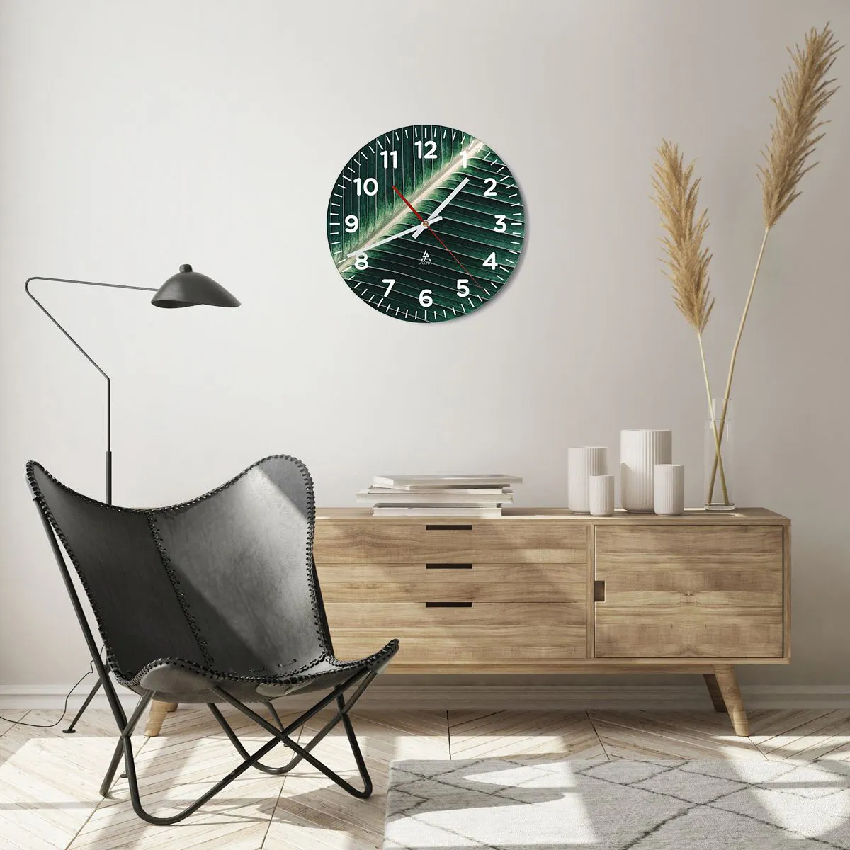 Reloj de pared - Reloj de vidrio - El ritmo de la naturaleza - 40x40 cm