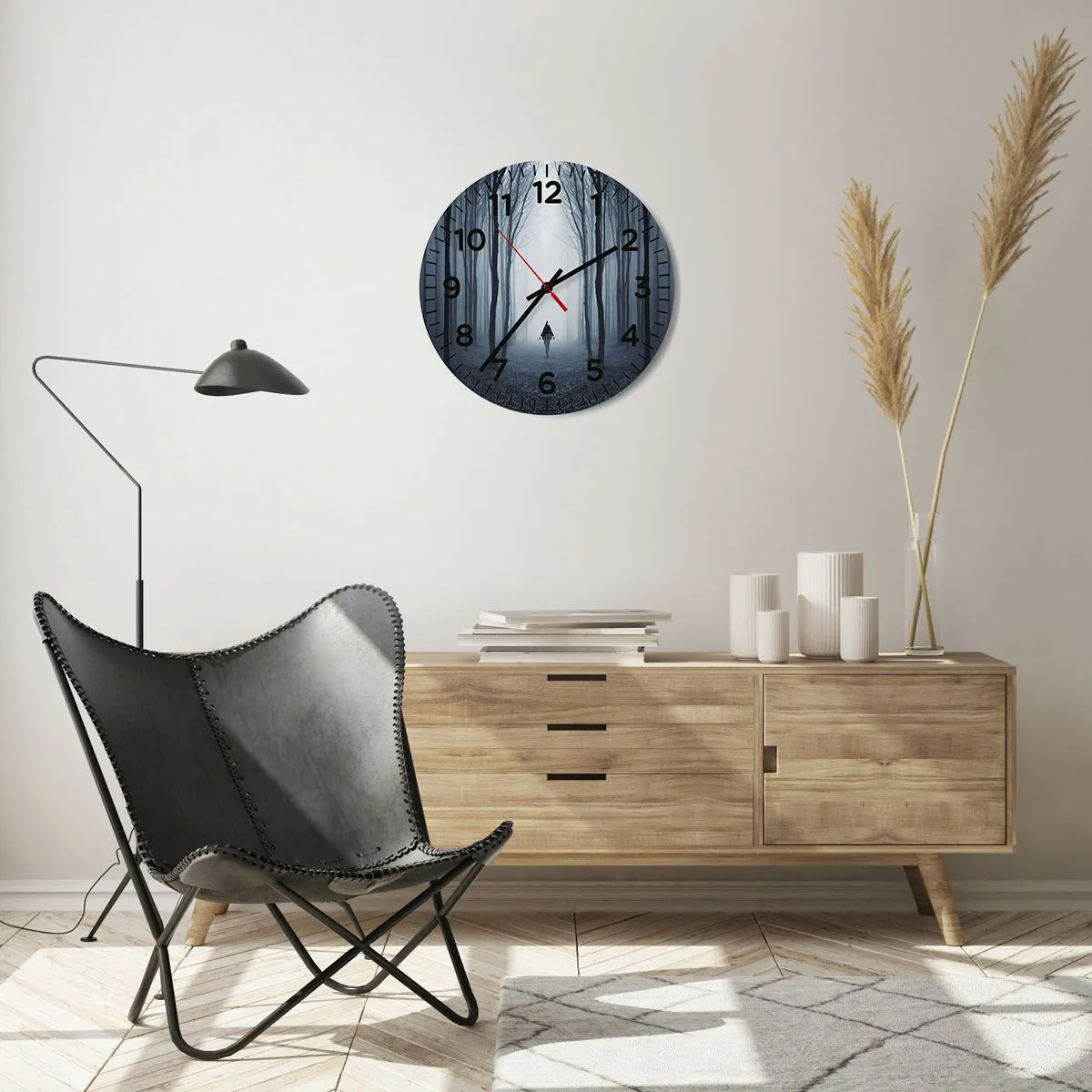 Orologio da parete - Orologio in Vetro - E tutto è semplice e chiaro - 40x40 cm