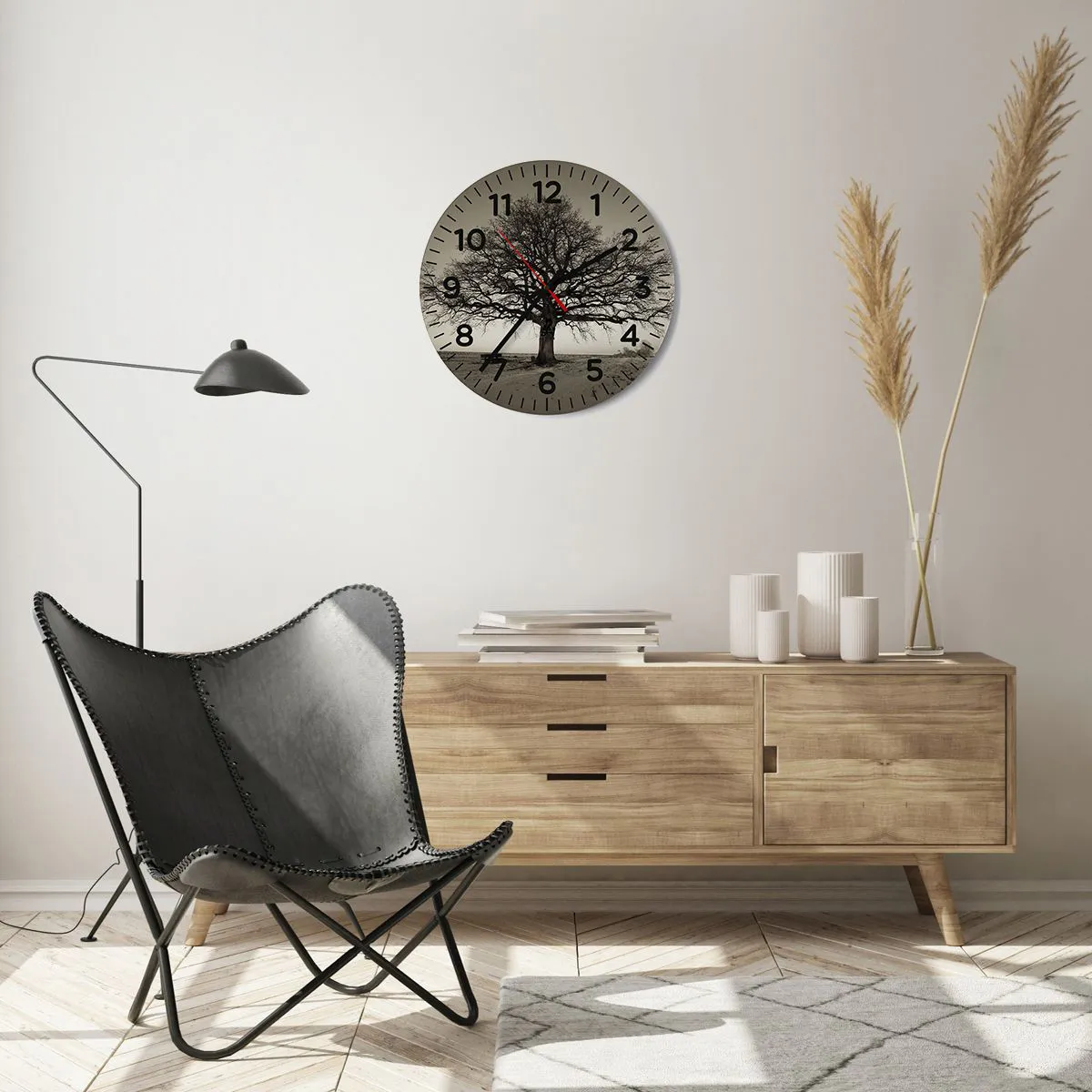 Reloj de pared - Reloj de vidrio - De aquí a la eternidad - 40x40 cm