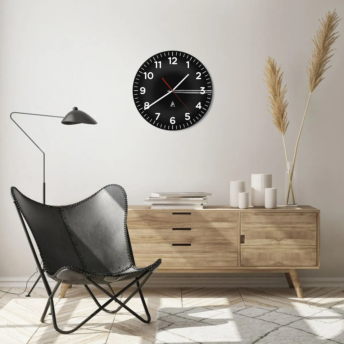 Wanduhr - Glasuhr - In eine andere Dimension - 40x40 cm