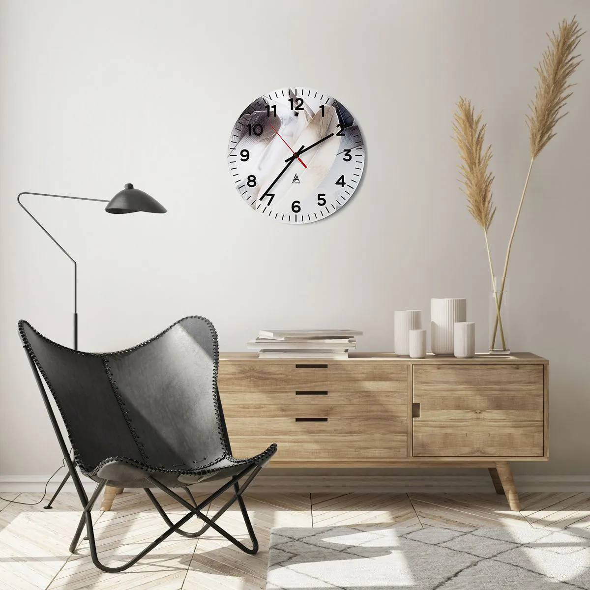 Orologio da parete - Orologio in Vetro - Quasi angeliche - 40x40 cm