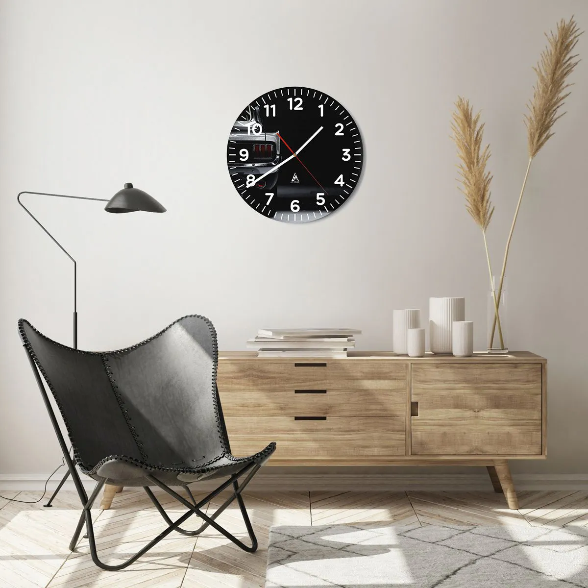 Wanduhr - Glasuhr - Charme des Klassikers - 40x40 cm