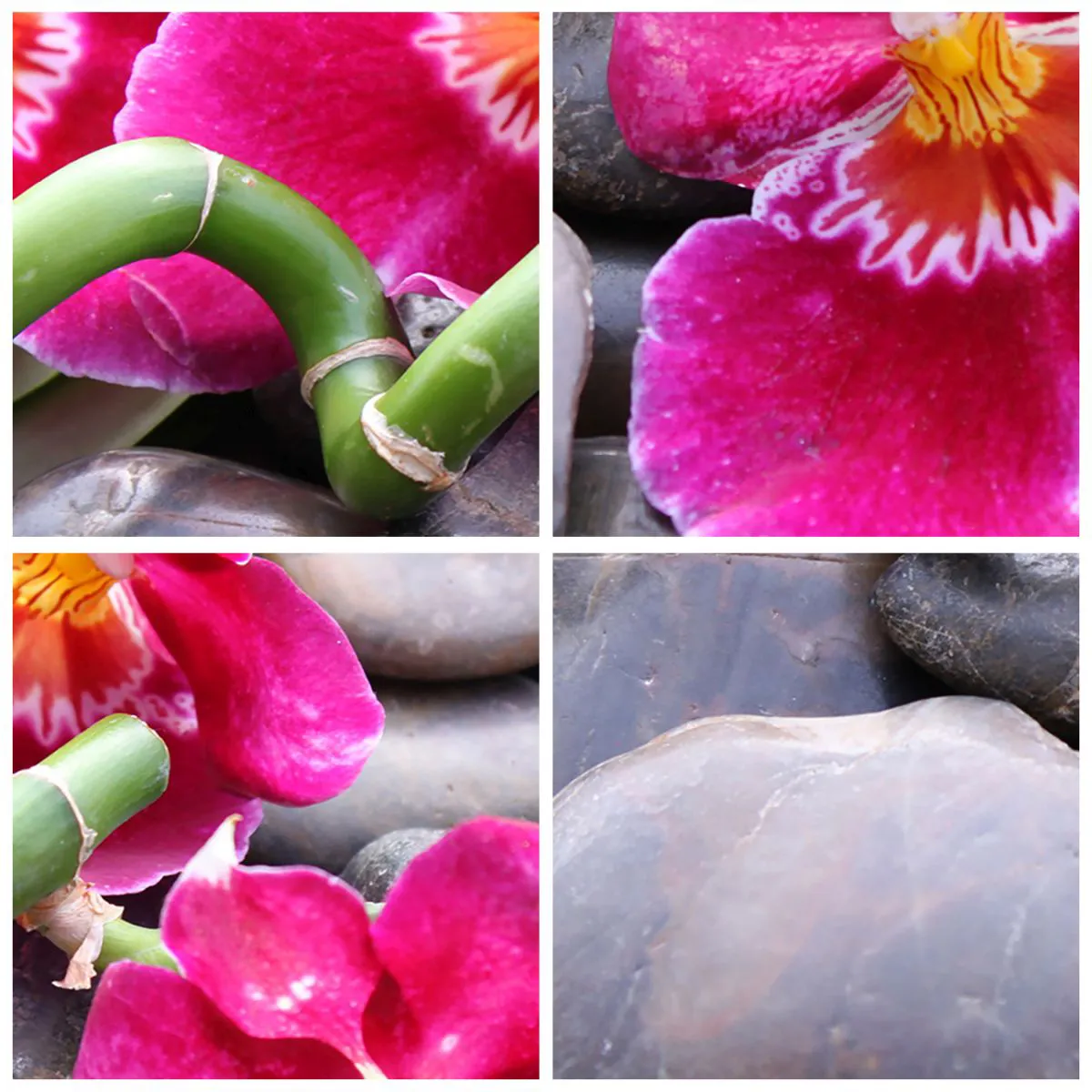 Horloge murale - Pendule murale - Orchidées roses sur fond de pierres lisses - 30x30cm - Refroidir et chauffer - Décoration murale moderne pour le salon et la chambre ARTTOR