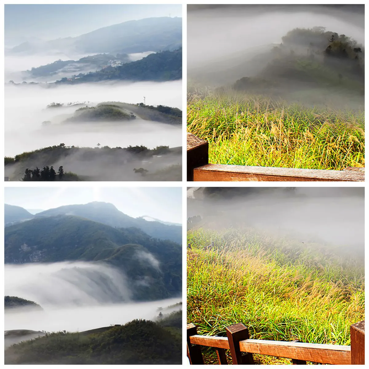 Wanduhr - Glasuhr - Gewebt aus Lichtschein und Nebel - 40x40 cm