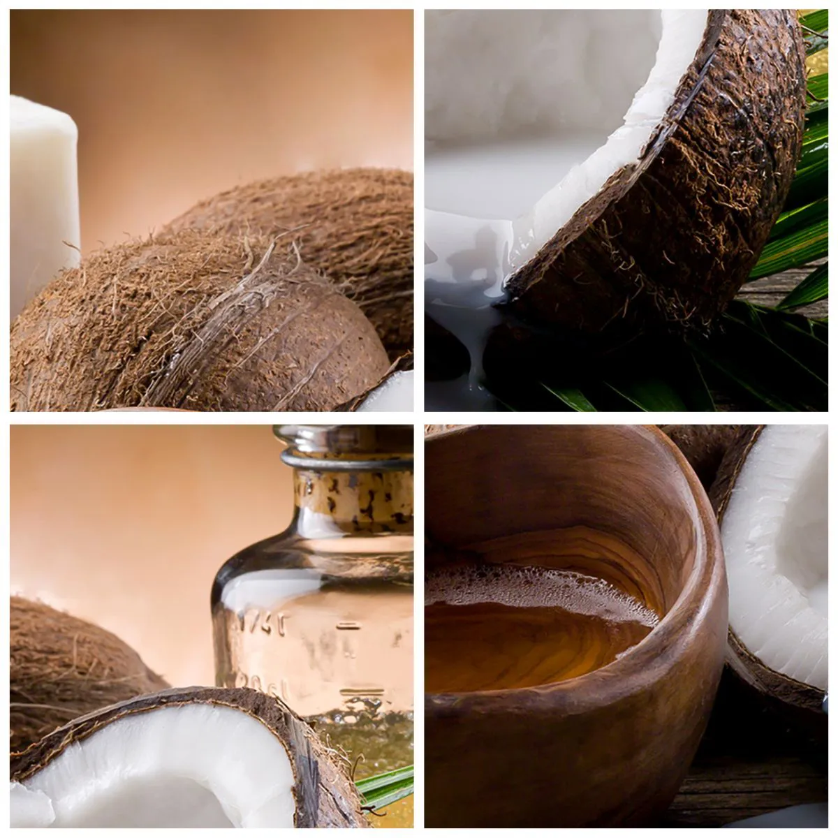 Väggklocka - Klocka på glas - Delad kokosnöt med mjölk och tropiska tillbehör - 30x30cm - Hälsa från tropiska öar - Modern väggdekoration för vardagsrum, kök och sovrum ARTTOR