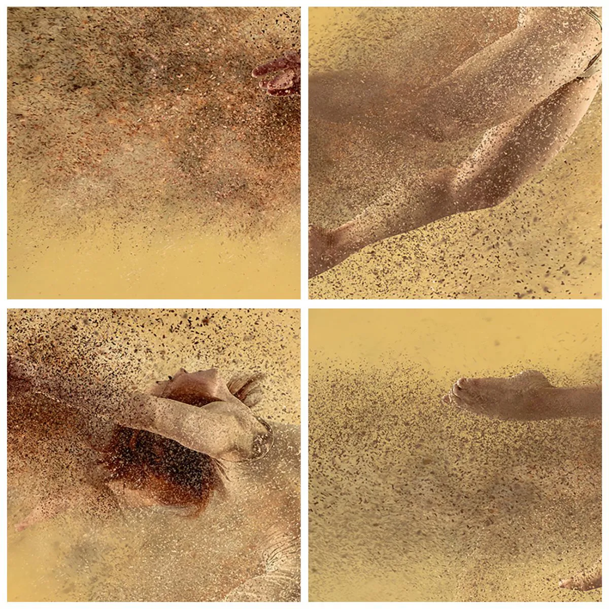 Ceas de perete - Ceas pe sticlă - Dansatoare în nuanțe aurii cu efect de praf în mișcare - 30x30cm - În exaltare de dans - Decorațiune modernă pentru perete pentru living, bucătărie și dormitor ARTTOR