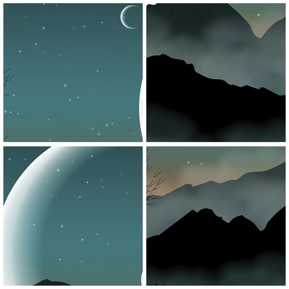 Ceas de perete - Ceas pe sticlă - Carnavalul unei nopți înstelate - 30x30 cm