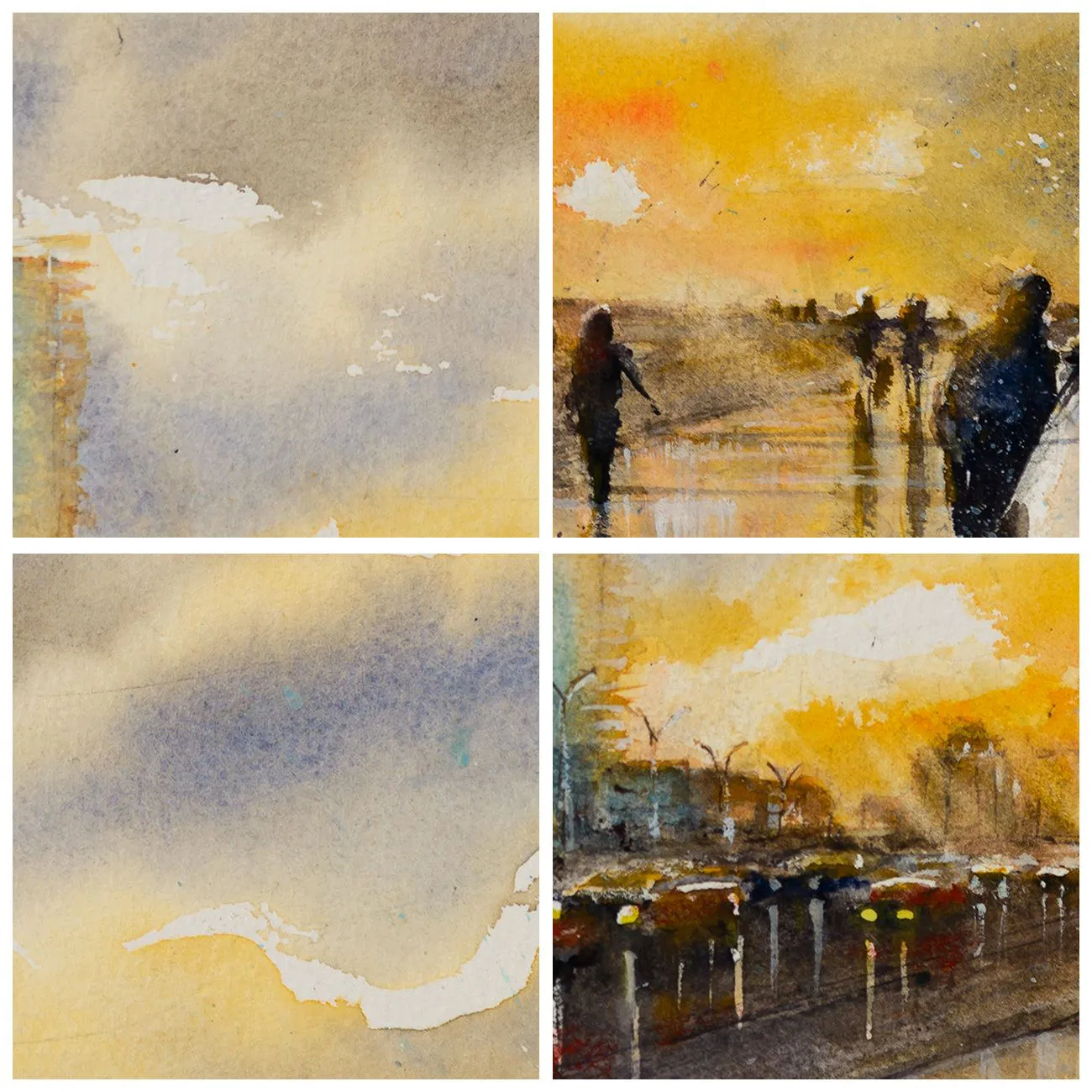 Nástenné hodiny - Prechádzka po prímorskej promenáde za súmraku - 30x30cm - Život na pobreží - Moderná nástenná dekorácia do obývacej izby, kuchyne a spálne ARTTOR