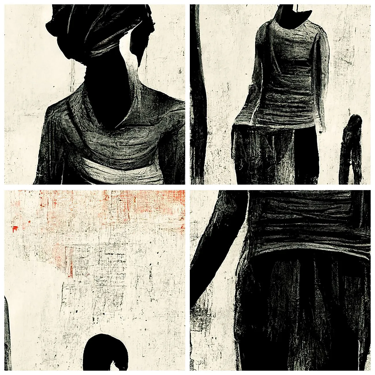 Wall clock - Clock on glass - Against Solitude - 40x40 cm