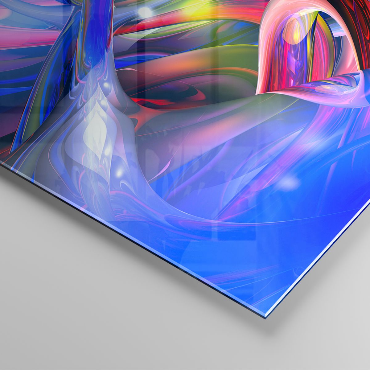 Tableau pour le salon Ville Abstraction Vert 80x40 | Leroy Merlin