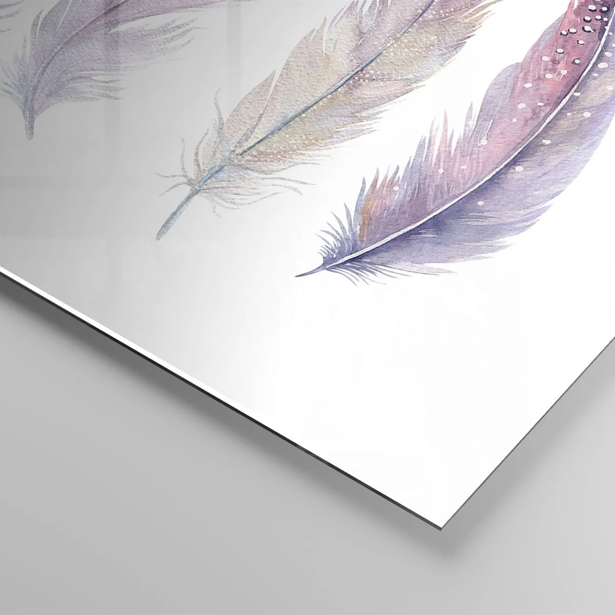 Quadro em vidro - Delicadas como uma névoa multicolorida - 50x70 cm